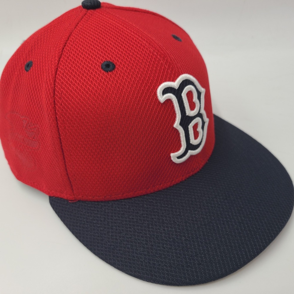 Boston Red Sox Hat Fitted 7 5/8 New Era 59Fifty Red Blue MLB American League Men